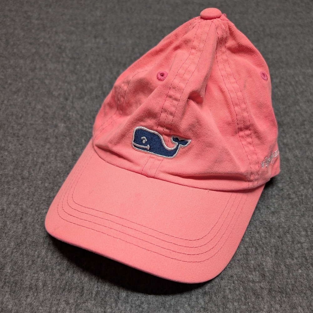 Vineyard Vines Baseball Cap Unisex OS Pink Whale Logo Adjustable Hat